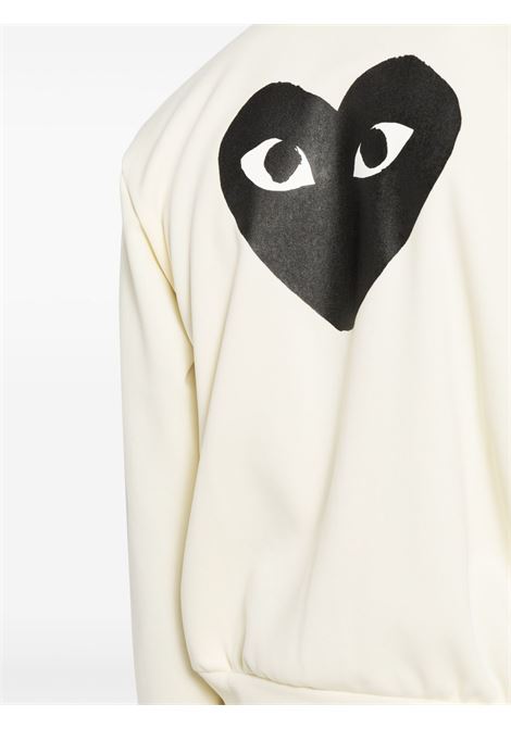 zipped sweatshirt unisex ivory COMME DES GARÇONS PLAY | AX-T256-0513